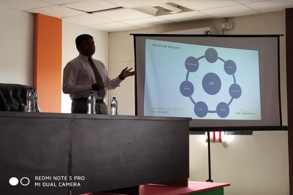 Mr. Prathmesh Kulkarni delivered a lecture on, “GST And tax Calculation” on 9th Feb,2019